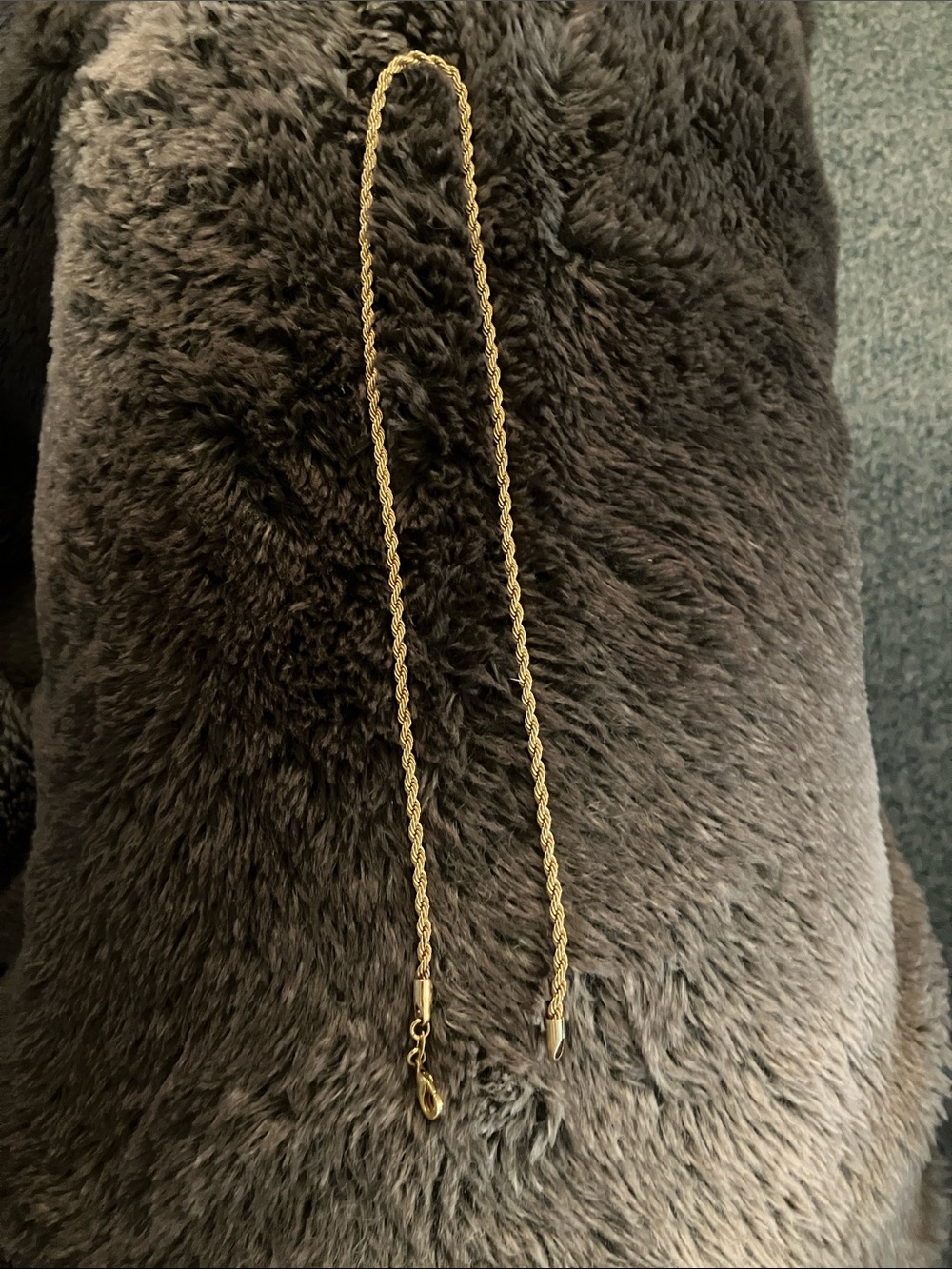 Polished Gold Rope Chain Necklace for Women